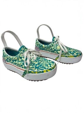 Vans Era Stacked Platform Sneakers Wavy Daze‎ Tile Blue Shoes 6
